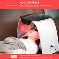 PDT photodynamique LED Thérapie rouge Thérapie de la peau Machine facial de beauté de beauté avec vapeur à la vapeur chaude et froide Spray