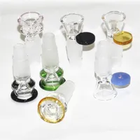 Hookahs 14mm and 18mm 2 in 1 Glass Bowls Multiple joint for glass dab rigs dabber wax tools nectar collector Terp Slurper full weld quartz bangers
