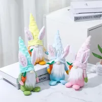 Yeni Paskalya Bunny Gnome Parti Peluş İskandinav Süslemeleri Nordic Cüce Figürinler Masa Gnomes Bebek Süsleri EE
