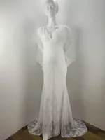 2021 BOHO стиль кружевное платье для беременных для фотографии родильный съемка наряд Maxi платье беременности женское кружевное длинное платье Y0924