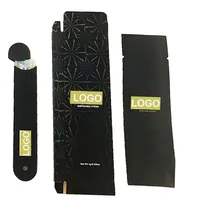 1.0ml 일회용 vape 펜 전자 담배 분무기 280mAh 충전식 배터리 두꺼운 오일 카트 블랙 포장 가방 상자 스티커와 전체 그램 포드 빈 기화기