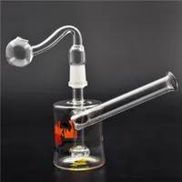 Dhl free Glass Bong Water Pipes Bongs Heady Dab Rigs Small Bubbler Hookahs Beaker Bong with glass oil burner pipe 14mm joint