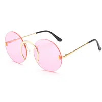 Sonnenbrille Onevan Runde Große Rahmen Frauen 2021 Mode Nase Ring Für Männer Persönlichkeit Trendy Designer Brille UV 400 Len