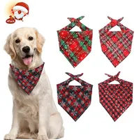 الكلب باندانا عيد الميلاد منقوشة طبقة واحدة pet وشاح مثلث المرايل منديل الحيوانات الأليفة الملحقات المرايل لصغيرة متوسطة الكلاب الكبيرة هدايا عيد الميلاد