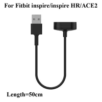 50 cm lengte USB -oplader voor FitBit ACE2 Inspire HR Smart Bracelet Magnetische oplaadkabel Polstanden Ace 2 Ladingskoord
