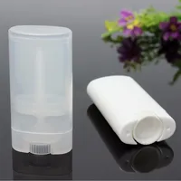 500pcs 15ml Clear / White Deodorante / Bianco Deodorante Container Lotion Bar 15G Oval Twist Tube Round Lip Balm Tube Tube