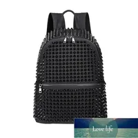 New Korean Style Studded Backpack Women's Fashion Simple Casual Canvas Backpack