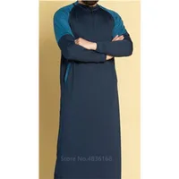 Ethnische kleidung arabische männer jubba thasbe muslim mode kleid mittel östliche langarm eid mubarak karftan dubai abaya mann islamische robe