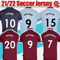2021 2022 # 9 Antonio Home Rot Fußball Jersey # 41 Reis # 20 Bowen # 15 Dawson Away Blue Soccer Hemd 21/22 # 10 Lanzini # 16 Noble 3rd Football Hemden Uniformen Männer Erwachsene
