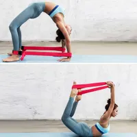 Direnç Band Elastik Kumaş Eğitim Dans Ayarlanabilir Uzunluk Basın Brace Taşınabilir Bacak Yoga Kemer Toka Spor H1026 ile Bölme