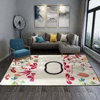 Home Carpet Luxus Designer Fuß Teppich Klassischer Stil Hotel Brief Muster No-Slip Matte