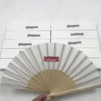 Folding fan Outdoor paper fan cloth Hand Fan DIY Performance Dance Props Fine Art Hand Painting Fans