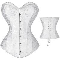 Bustiers & Corsets Women&#039;s Steampunk Spiral Steels Boned Corset Sexy Jacquard Overbust Corselet And Waist Cincher Shapewear Plus Size