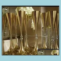 Vasos casa decoração jardim 70cm 27 polegadas de altura branca sier casamento vaso vaso bling tabela mesa de mesa espumante decoração banquete banquete estrada chumbo