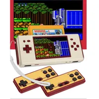 Draagbare game-spelers 4K HD Draadloze 4,3-inch twee speler Rode en witte handheld console, retro compatibel met FC geel multi-cartrid