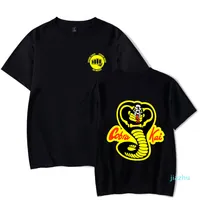 Gorąca sprzedaż Moda Lato Popularne Cobra Kai Koszulki Mężczyźni / Kobiety Fajne Krótki Rękaw Śmieszne T Shirt Klasyczny Design Tops Tees Cobra Kai Odzież