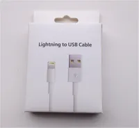 1M 3FT 8-Pin USB Cable Sync Data Charging Cords Charger White Line with Retail Box for iphone6 i 6 7 8 X New iphone7 iphone 11 12 cables 13