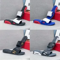 2021 Fashion Flat 90 Cojines Zapatillas GrayWhite Azul Rojo Flip Flops Espuma Corredor Hombres Sandalia Negro Resina Playa Mocasines de alta calidad