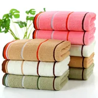 Toalha listrada qualidade macia beleza face 100% algodão para adultos crianças chuveiro chuveiro banheiro de mão natação casa spa serviette asciugamano