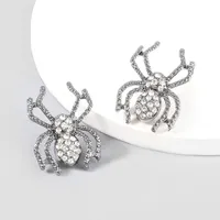 S2653 Europa Moda biżuteria przesadzone kolczyki z rhinestone pająk