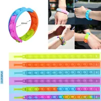 Fidget Toys Sensory Children '; S Color Tie - Bransoletka Bransoletka Anti Stress Dzieci Edukacja Edukacja Śmieszne prezenty i dorosłych dekompresji