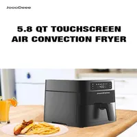 US 주식 joodeee 5.8 Qt 전기 공기 프라이 오븐 Oilless cooker LED 터치 디지털 화면 7 사전 설정, nonstick 스퀘어 바구니 a59 a43