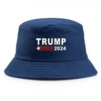 28 estilos Simples Trump Bucket Sun Cap EUA Eleição Presidencial Trump 2024 Fisherman Hat Primavera Outono Outdoor 4966xm