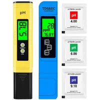 Meters 1 Set TDS Medidor Digital Water Tester 0-14 pH 0-9990PPM TDSEC LCD Purity PPM Aquarium Filter