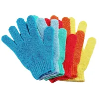 Pięć palców Rękawiczki Złuszczanie Spa Rękawiczki do kąpieli Prysznic Soap Czysty Higiena Szorowanie Body Loofah Mettazy Masażu