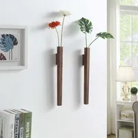 Nordic Semplice in legno massello vaso idroponico wall appeso cinese tradizionale zen bonsai bottiglia di vetro 41 cm