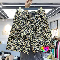 Pantalones cortos para hombres 2021 kapital hombre hombres mujeres de alta calidad leopardo impresión pista ligeramente pantalones de bolsillo con cremallera