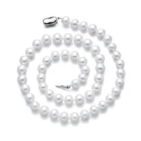 2020 Moda Branco Colar de Pérolas 8-9mm Alta Qualidade Natural Freshwater Pearl Gargantilha Colares para Mulheres Jóias Presente SPEZ Q0531
