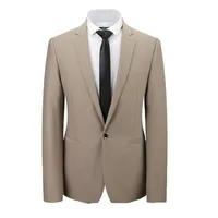 Männer Anzüge Blazer Khaki Kleidung Britische Stil Anzug Jacke Hochzeit Bräutigam Groomsmen Kleid Slim Fashion Custom