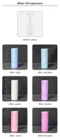Local warehouse UV Color Changing Tumblers 20oz Sublimation Tumbler Sun Light Sensing Straight Skinny with Straws
