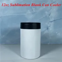 12oz Sublimation Can Cooler Blanks Can Insulator Stainless Steel Sublimation Tumbler Seamless Beer Holder Vacuum Insulated Bottle Cold
