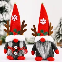Gnomes Christmas Decor Creative Antlers Dwarf Ornaments Swedish Gnome xmas Faceless Forest Old Man Gifts