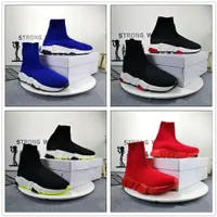 Erkekler Kadınlar Rahat Ayakkabılar Çorap 1 2.0 Yürüyüş Ayakkabı Hız Trainer Orijinal Paris Lady Siyah Beyaz Kırmızı Dantel Çorap Spor Sneakers En Kaliteli Çizmeler Temizle Tek Boyutu US6-US12