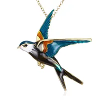 9pcs Smalto Bird Animal Brooch Collana Dual-Uso Versatile Accessori per gioielli Versatili per le donne Regalo del partito
