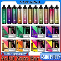 Original Aokit ZOZO BAR Disposable E-cigarettes Device 4500 Puffs 2200mAh Rechargeable Battery 15.8ml Prefilled Cartridge Pod Vape Pen Fast Ship
