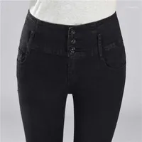 Artı Kadife Kalınlaşma Kadın Kot Yüksek Bel Vintage Pantolon Denim Siyah Mavi Push Up Estetik Jeans1