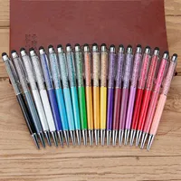 Creative DIY Blank Ballpoint Pens Students Writing Glitter pens Colorful Crystal Ball pen custom logo