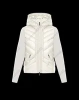 France Luxury Brand Women Down Jacket 'NFC' Белые вязаные панельные куртки Size s-l