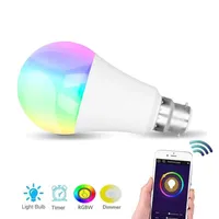 Ampuller E27 / B22 Akıllı Kontrol Lambası LED RGB Işık Dim 9 W RGBW Renkli Değişen Ampul Lampada Beyaz Dekor Ev