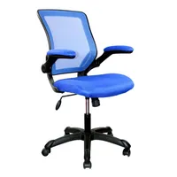 Cadeira de escritório comercial de malha de móveis comerciais de estoque com braços de flip up, azul A09