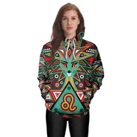 2021 새로운 가을과 겨울 까마귀 망 후드 고품질 인쇄 남성 여성 애니메이션 다채로운 토템 스웨터 긴 소매 B101-148