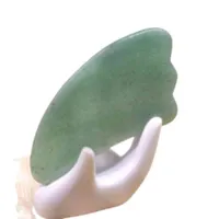 Natürliche Jade Stone Guasha Board Rose Quarz Grün Achat Dongling Jade Guasa Scraper Gesicht Massager Gua Sha Werkzeuge