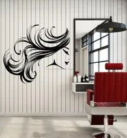 Wall Stickers Beauty Salon Decal Fashion Woman Girl Facial Hair Spa Barber Shop Sticker Mural Home Bedroom Decoration 11