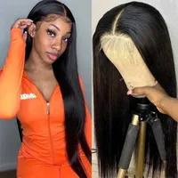 Lace Wigs 180% Brazilian Bone Straight Human Hair Wig 13x4 Transparent Frontal 4x4 Closure For Women