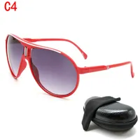 2pcs Men Unisex Brand Design Sunglasses Vintage Retro Outdoor Sports Ground Big Red Rame Grey 63 -миллиметровые очки линзы с коробкой