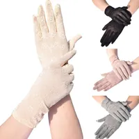 Fem fingrar handskar 2021 Utomhus UV-proof ridskärmshow Party Hushållsmask Andningsbar Högkvalitativ mode Sexig Guantes